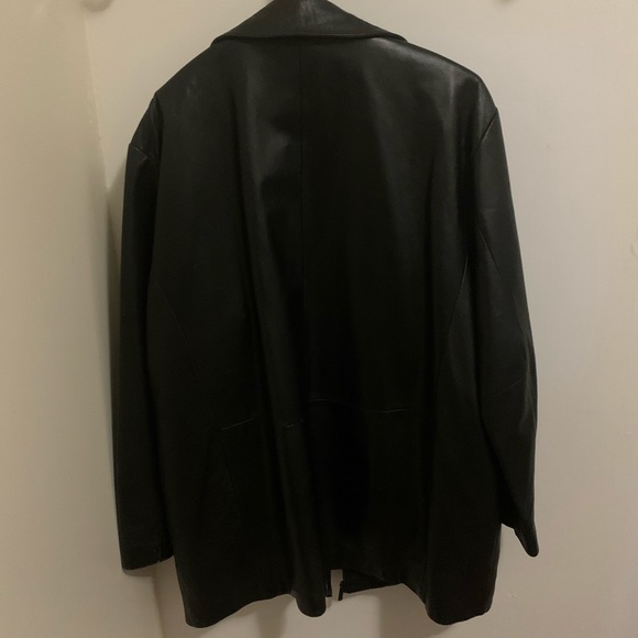 VINTAGE WILSON’S LEATHER PELLE STUDIO THINSULATE MEN’S TRENCH. XL. EUC - Picture 2 of 16